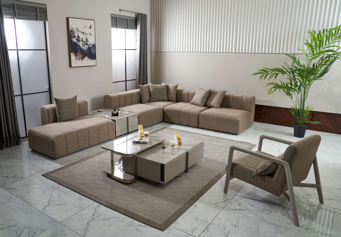 Axon L-shape 6 seater sofa