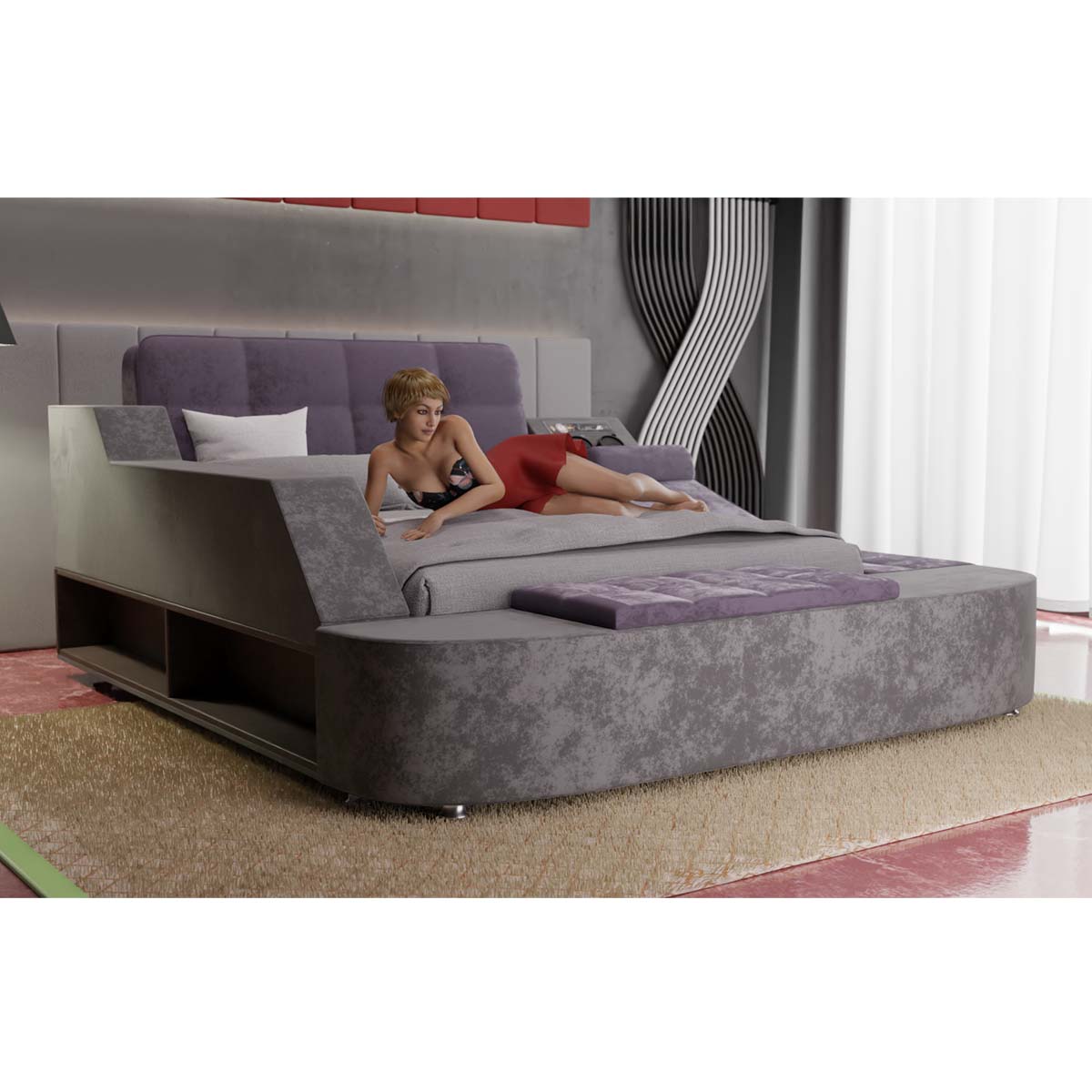 Smartx Upholstered Bed