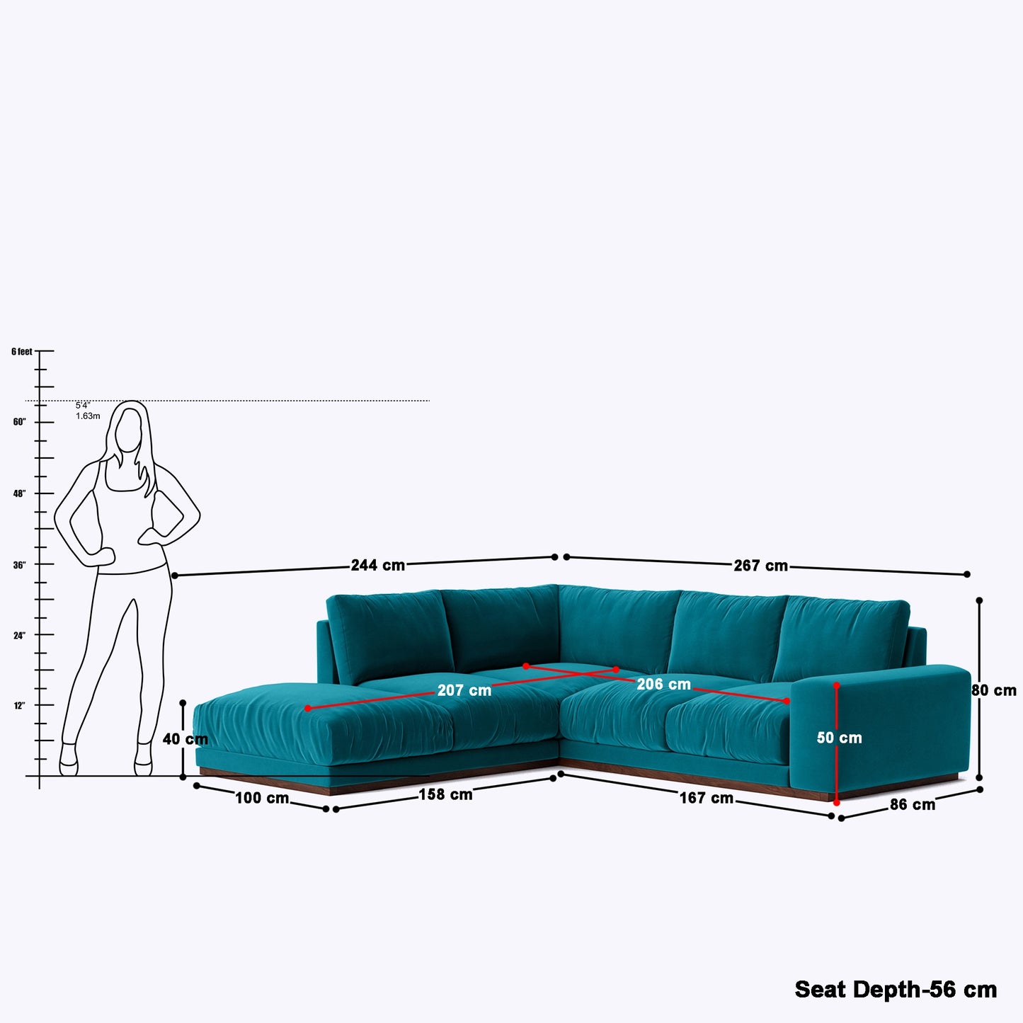 Heritage L-shape 5 Seater Sofa