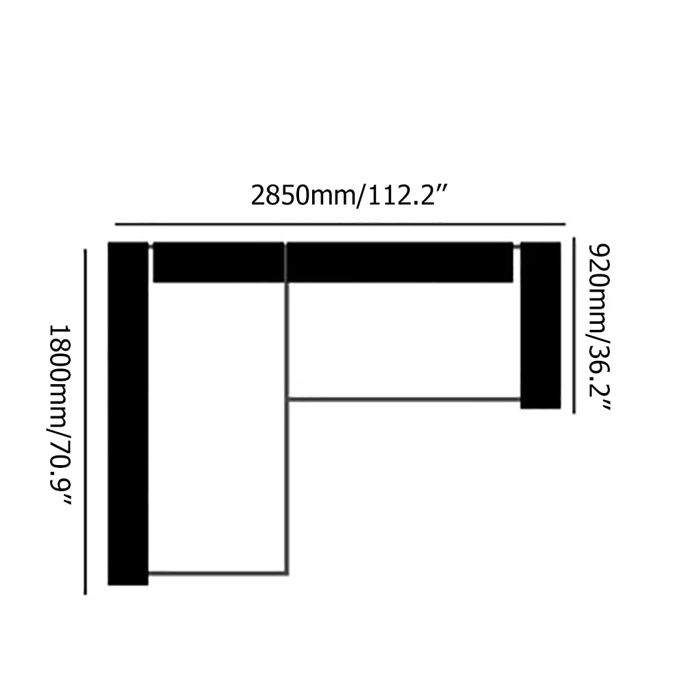 Vector L-shape 5 Seater Sofa